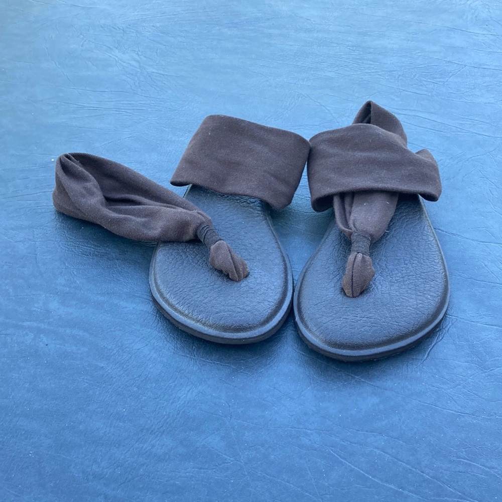 Sanuk Sandals with Fabric Leg and Foot Straps